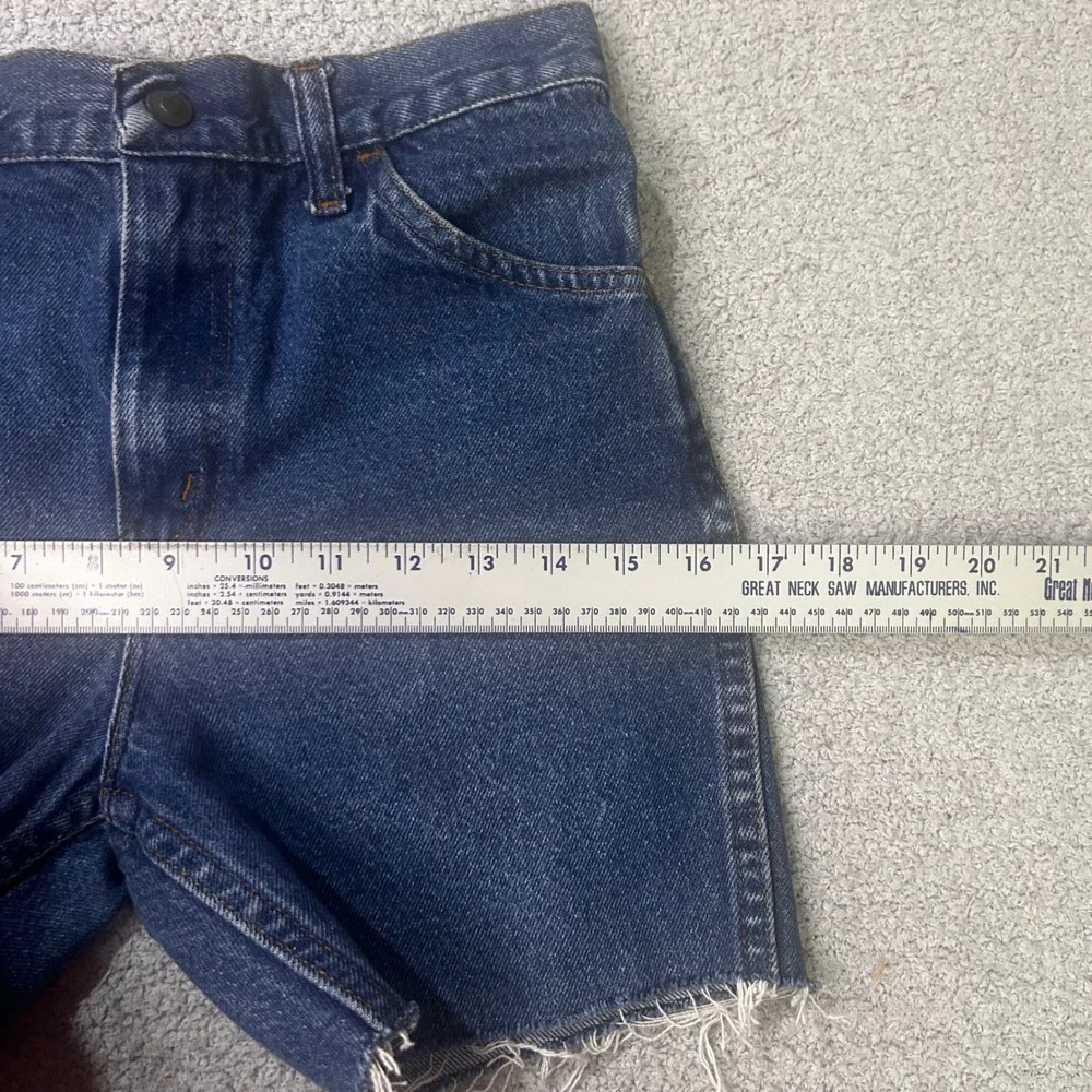 Vintage Denim Cutoff Shorts 80s High Waisted 14 Blue Retro Skater Indie Boho